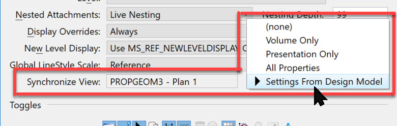 Synchronize View to Design Model